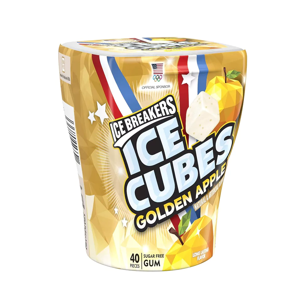 Ice Breakers Ice Cubes Golden Apple Sugar Free Chewing Gum