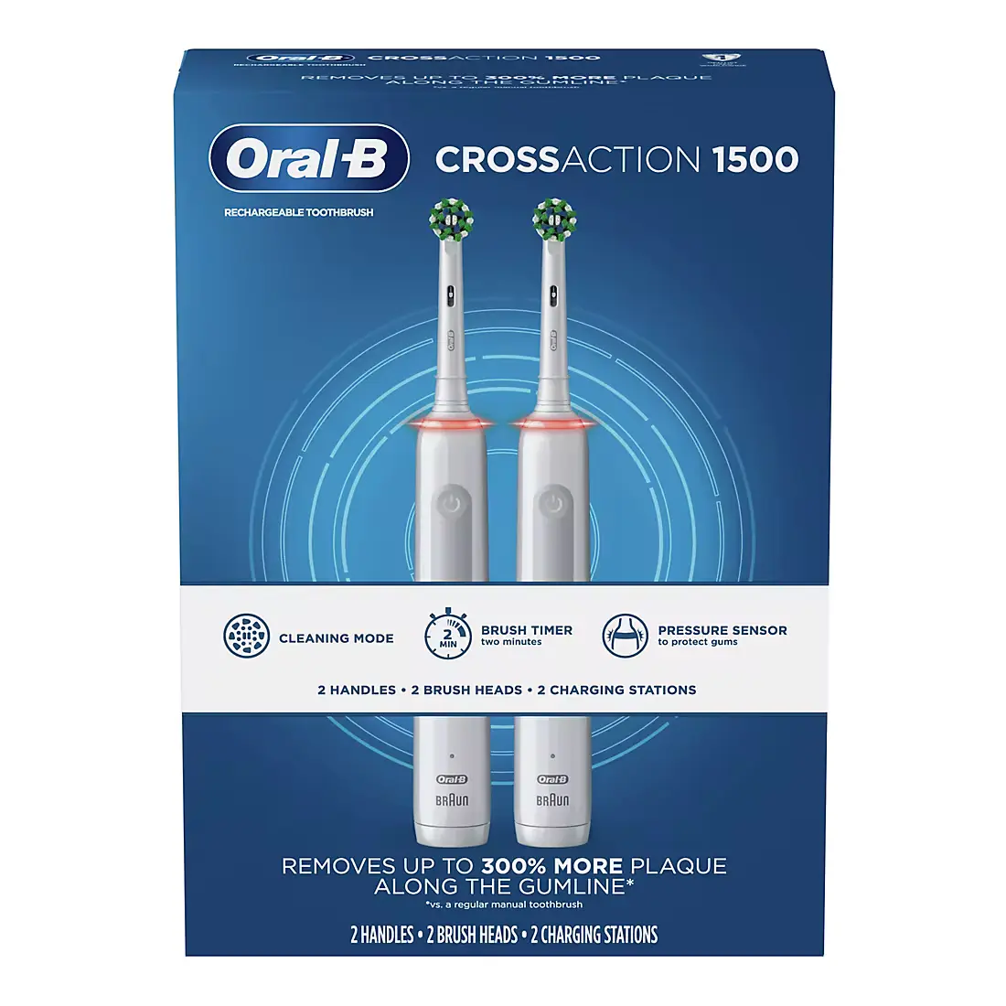 Oral-B CrossAction 1500 Rechargeable Electric Toothbrush