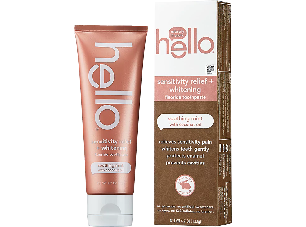 Hello Soothing Mint Sensitivity Relief Whitening Fluoride Toothpaste